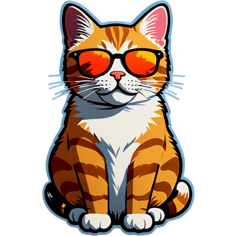 Cat with sunglasses emoji