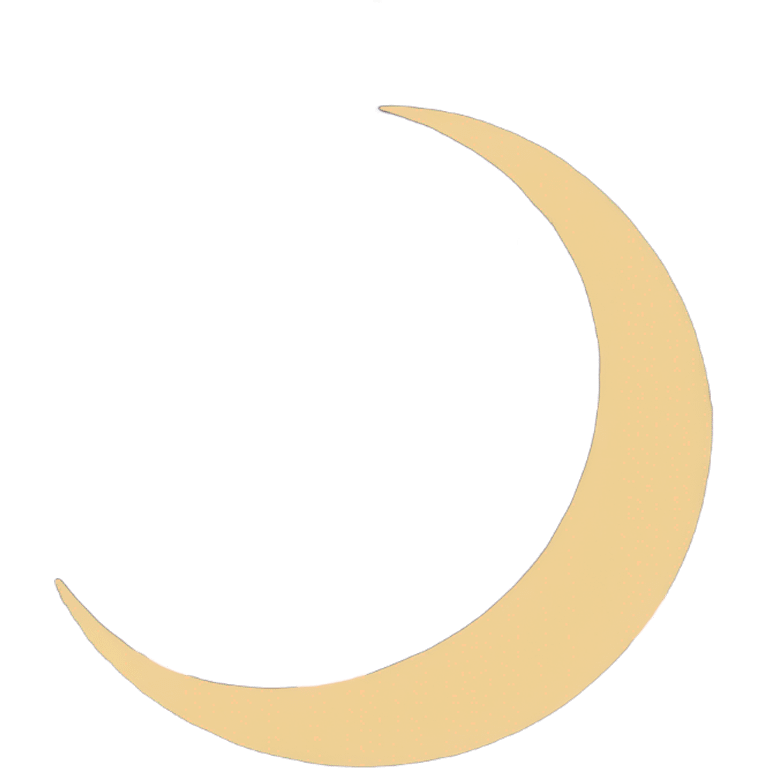 crescent damask moon with roses emoji