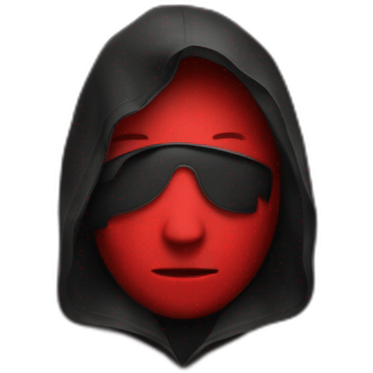 hacker black red  emoji