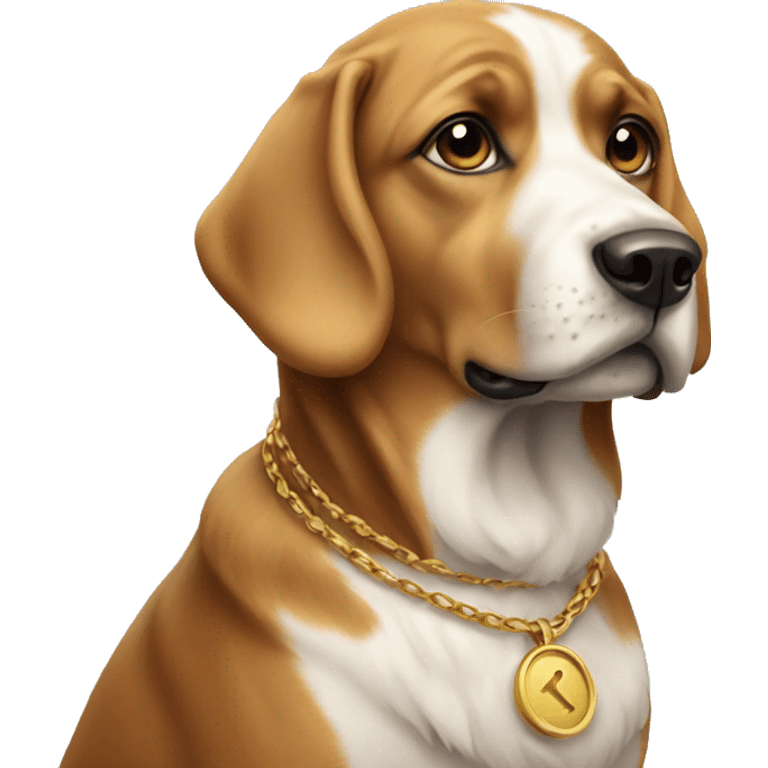 Rich dog emoji