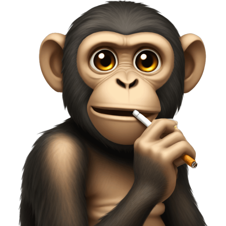 monkey holding cigarette  emoji