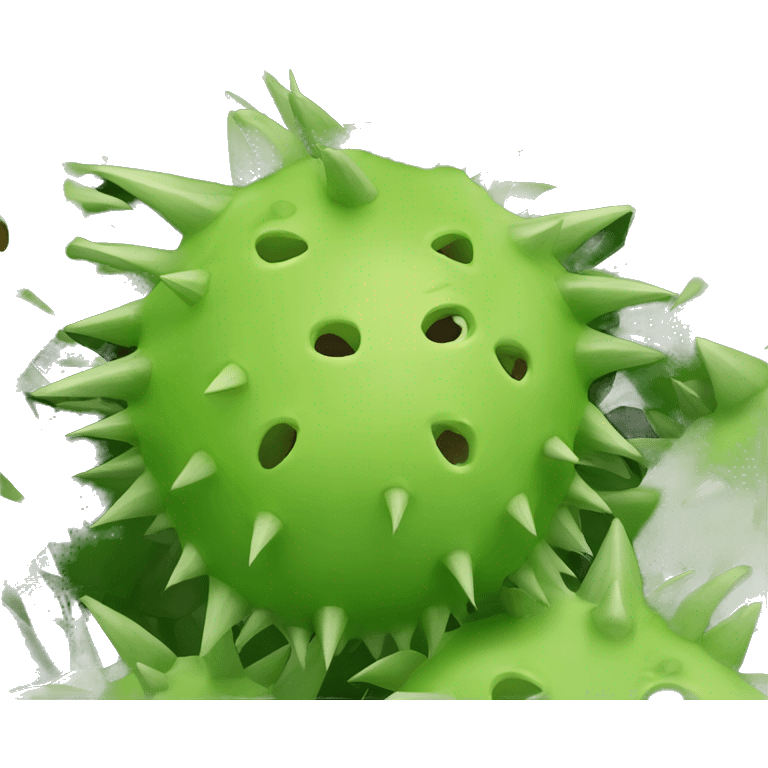 green spiky fruit guyabano emoji