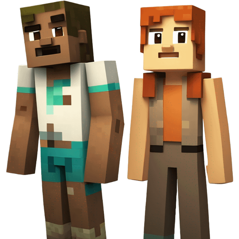 Minecraft character and a YEEPs character laughing emoji