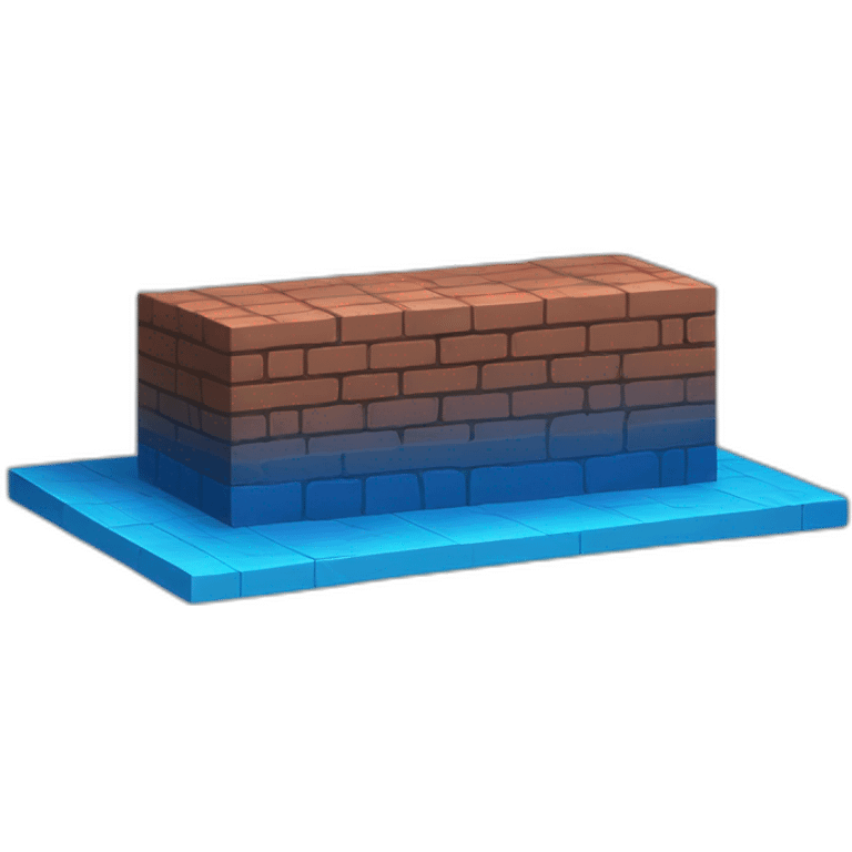 blue cave brick rectangle 2D emoji