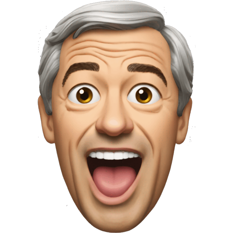 Nigel Farage side profile open mouth emoji