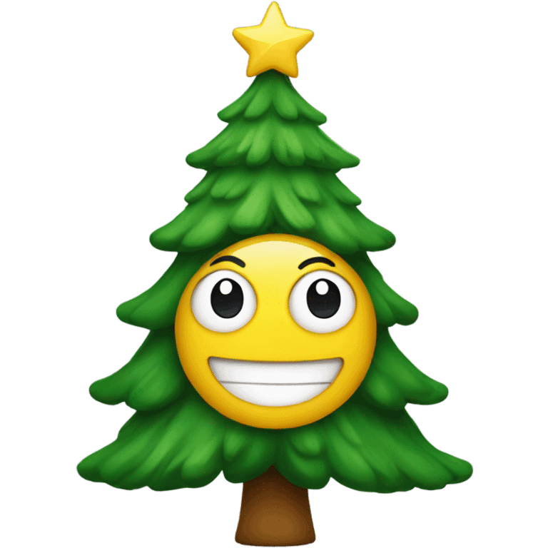 Smiling Christmas tree emoji