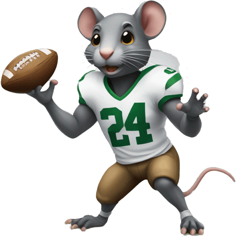 A rat playing football  emoji