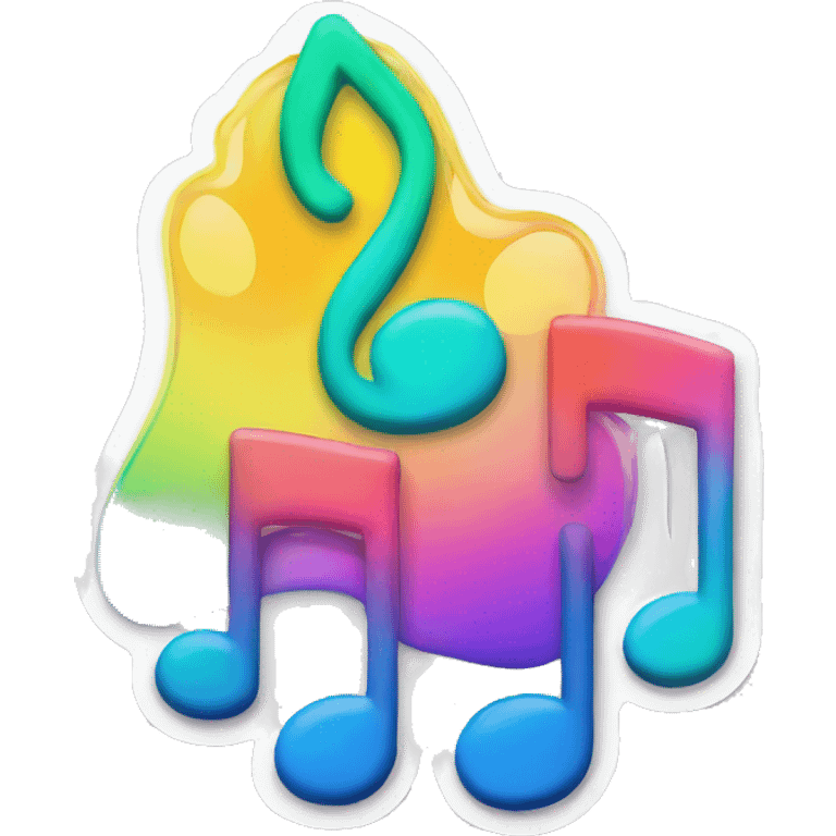 music note rainbow sticker emoji