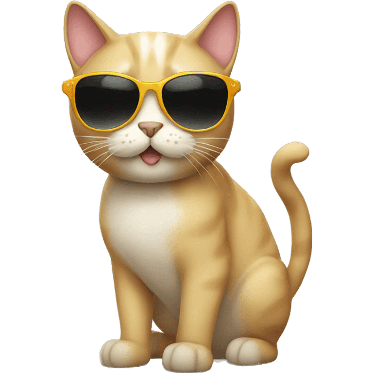 Cat with sunglasses emoji