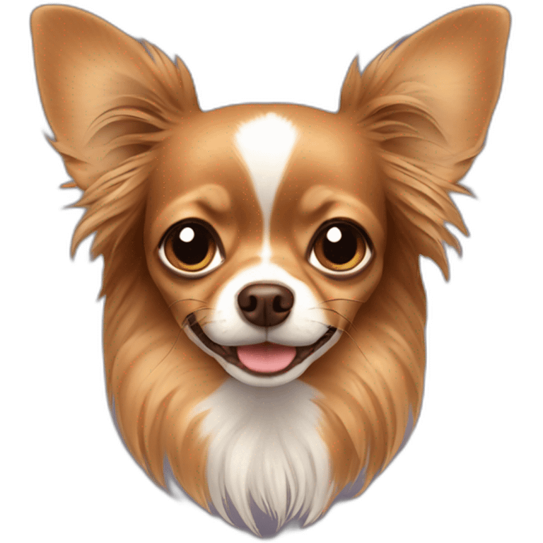 brown chihuahua with long hair emoji