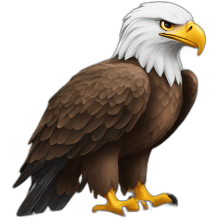 Eagle with Lenovo Laptop emoji