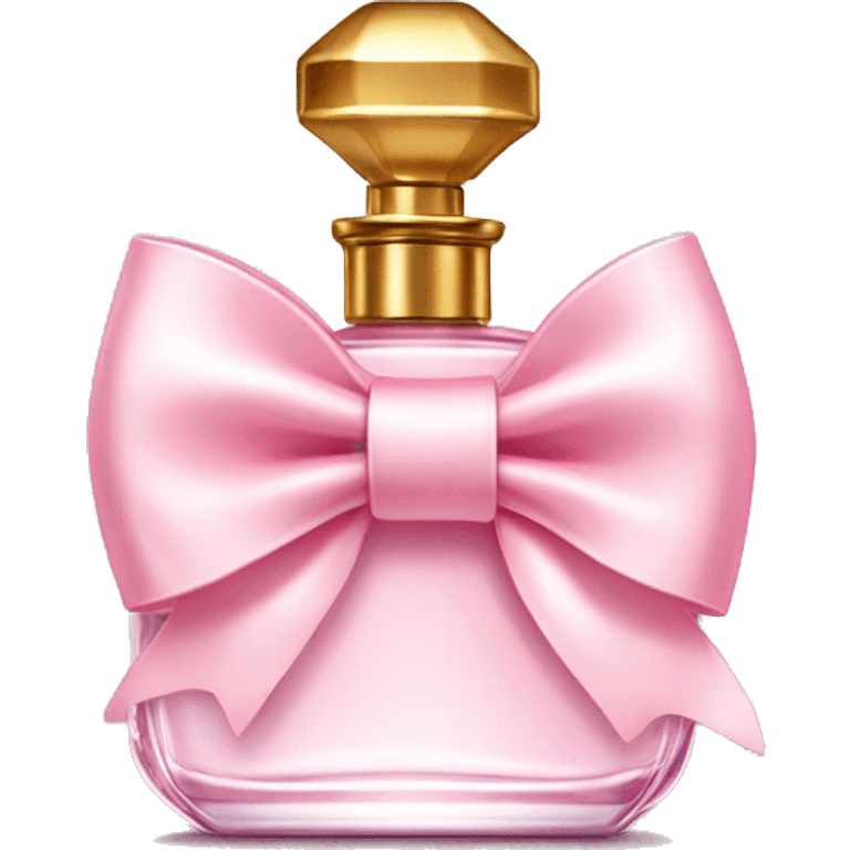 Light pink bow on a perfume bottle emoji