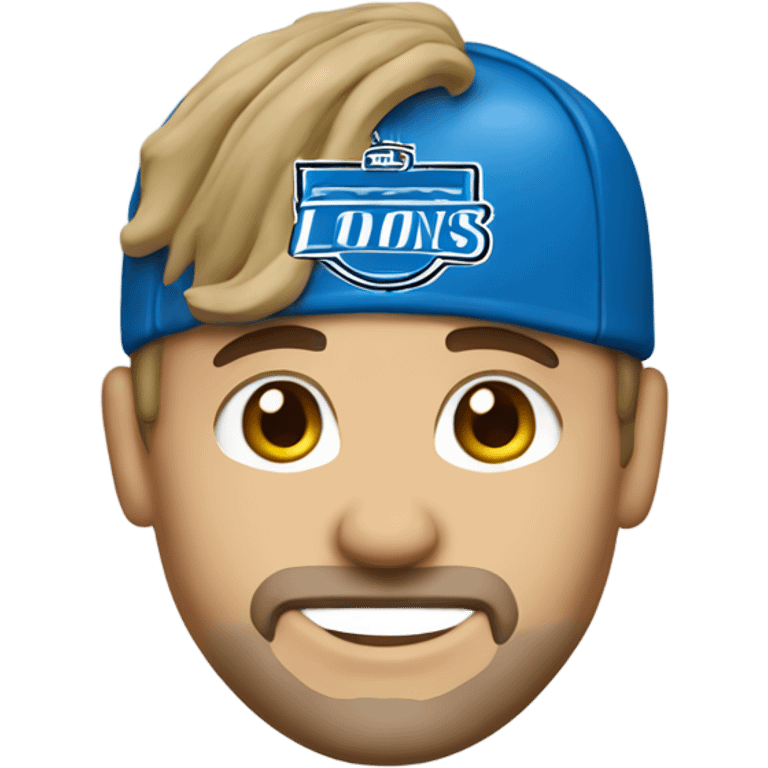 Caucasian Detroit Lions Fan emoji