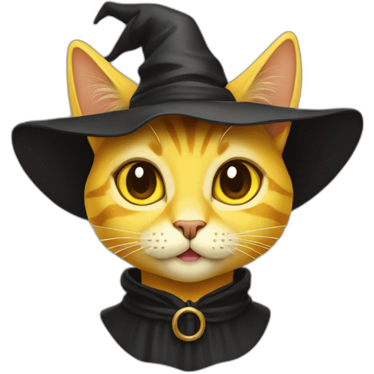 yellow cat witch emoji