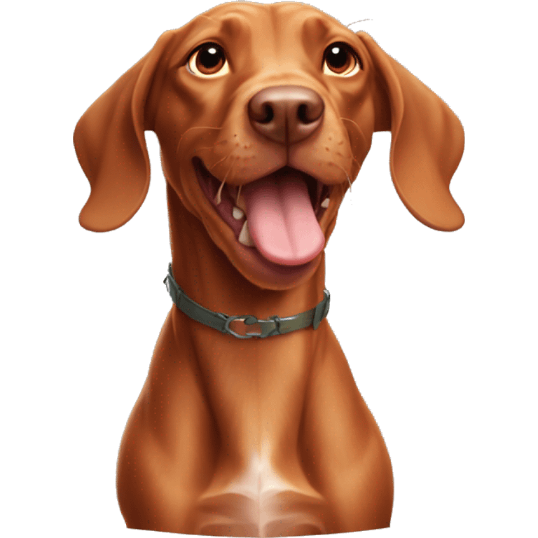 Vizsla bites dragon emoji