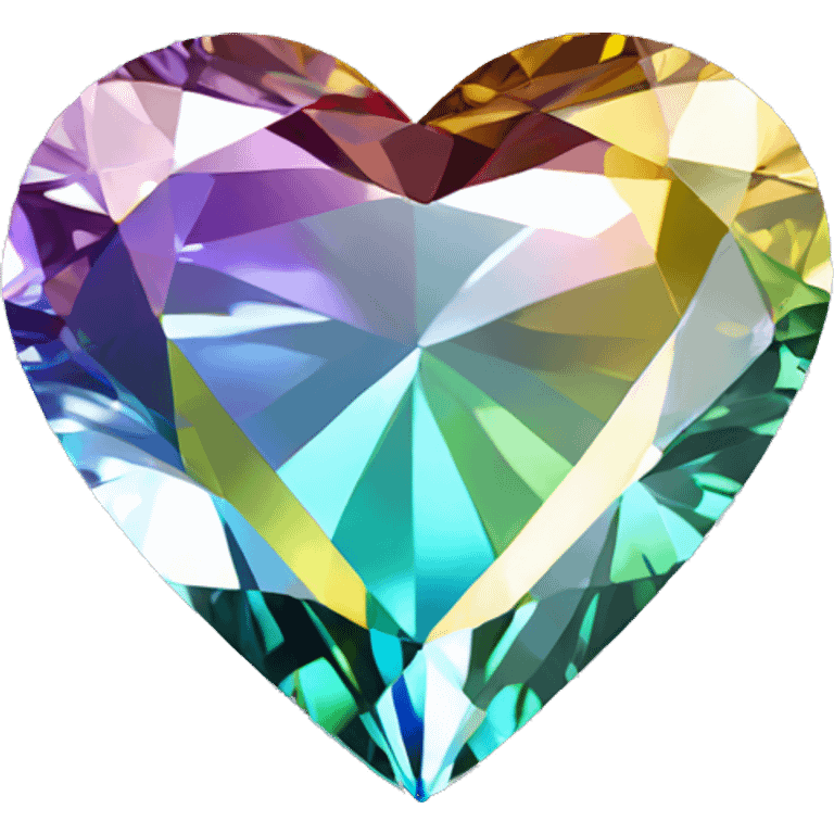 Heart shaped 56-carat mix color diamond emoji