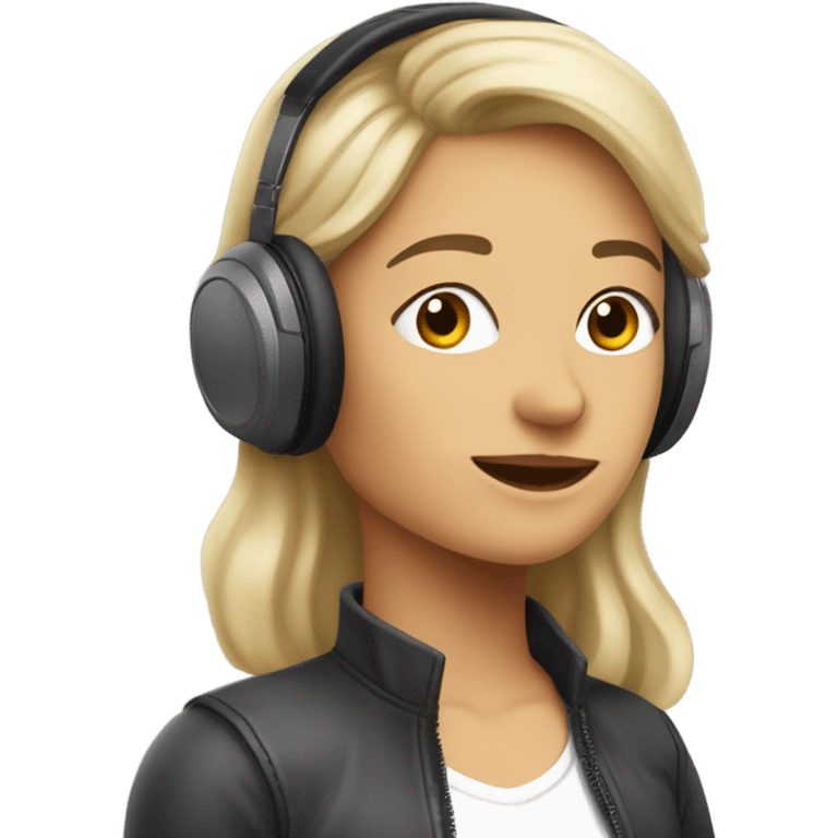 Ma femme brune avec un casque de vélo sur la tête et moi blonde avec un livre à la mai  emoji