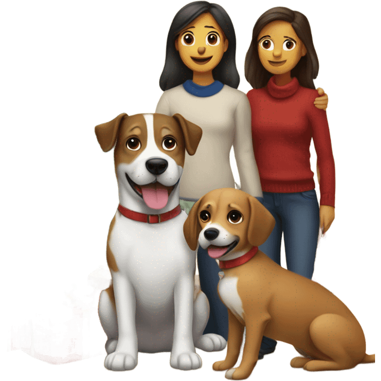 A Dog With A Family At Christmas  emoji