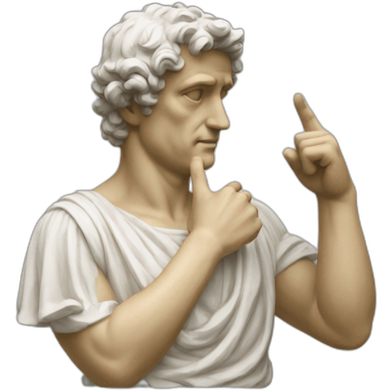 italian statue doing pinched fingers emoji