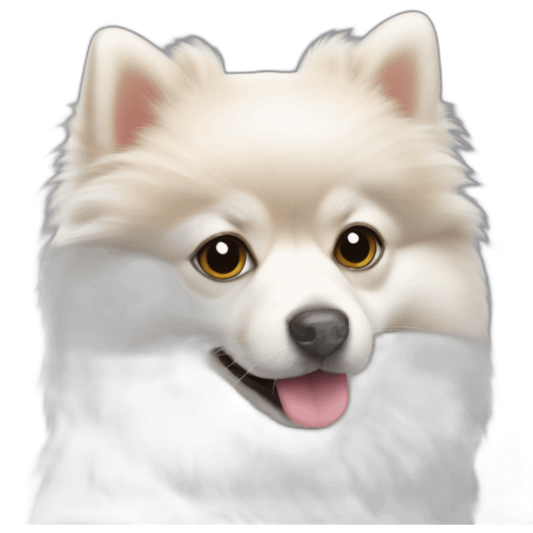 white-Pomeranian-tilt-puppy emoji