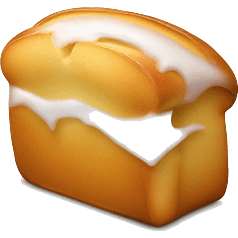 a slice of sweet bread with sugar on top emoji