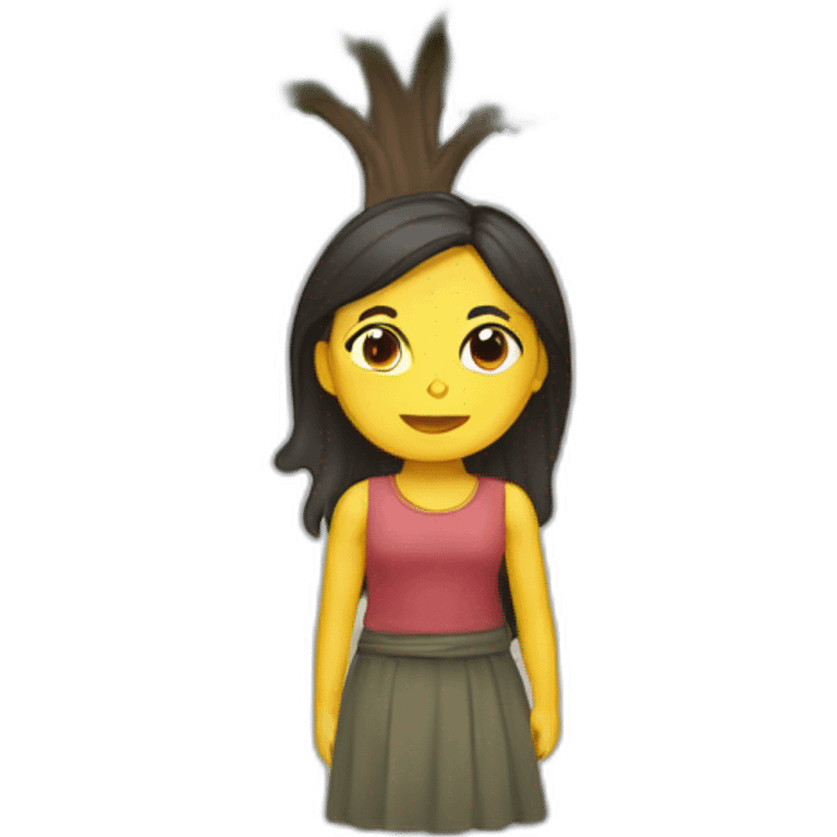 Mujer entre árboles emoji