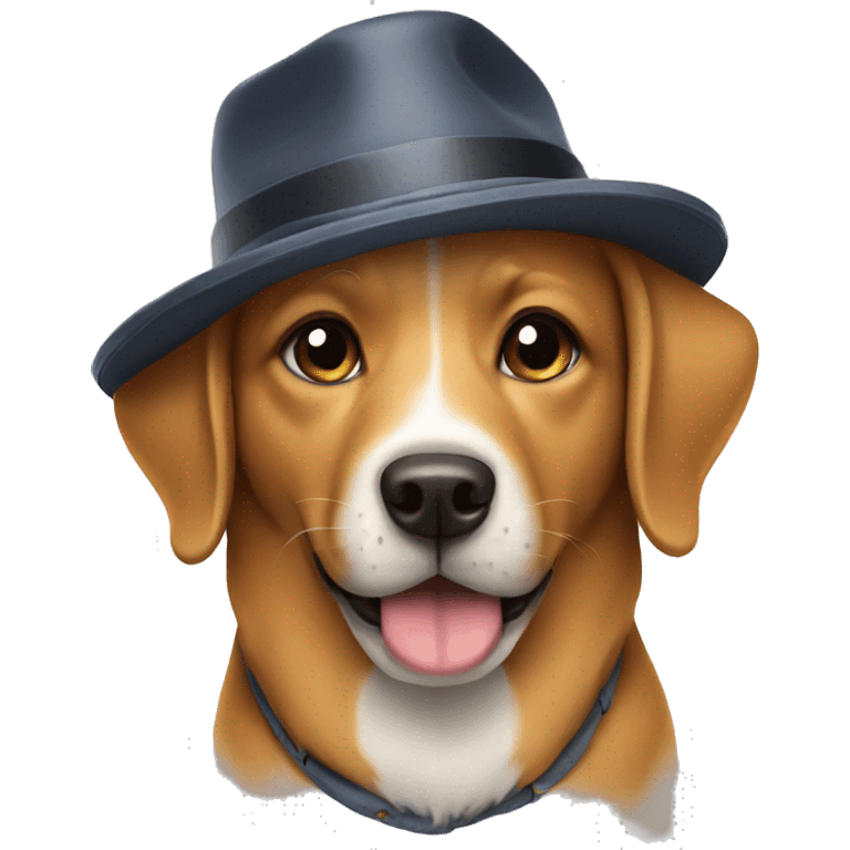 Dog with hat emoji