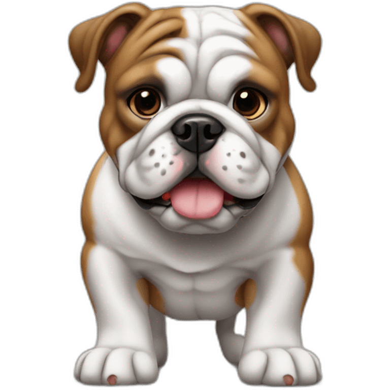 Tricolored english bulldog emoji