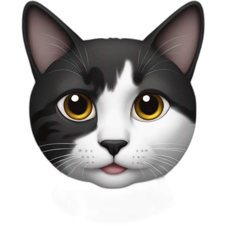 Cat black anda white emoji