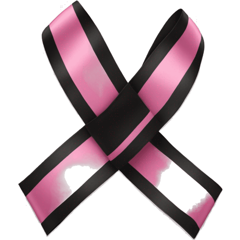 pink & black ribbon emoji