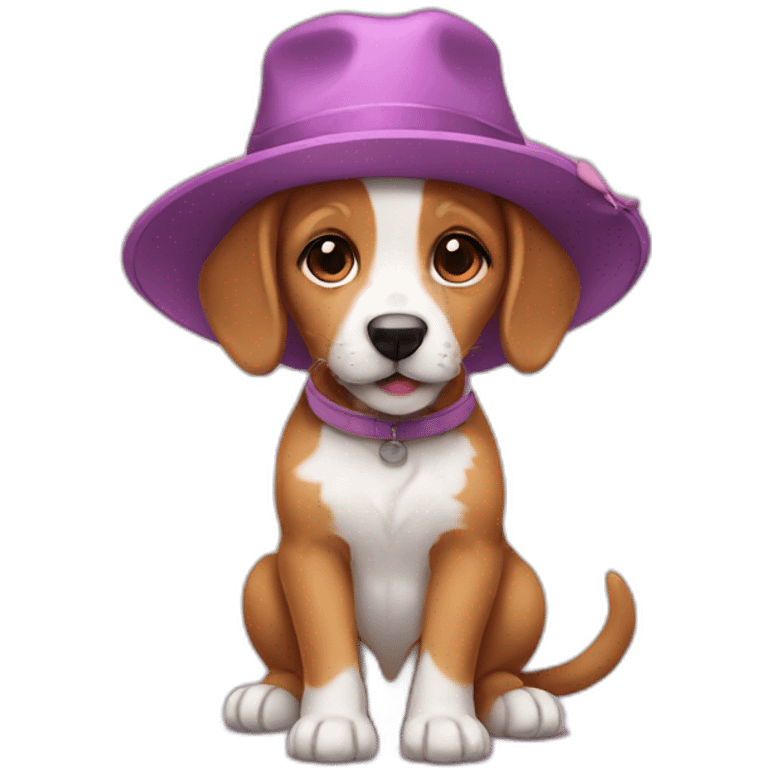 Puppy with a hat  emoji