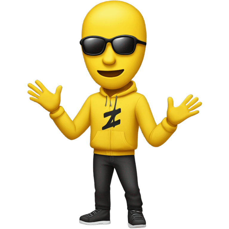 Give me a yellow skin regular emoji just like this 🙎‍♂️ except he has a ski mask on and is doing a money spread  emoji