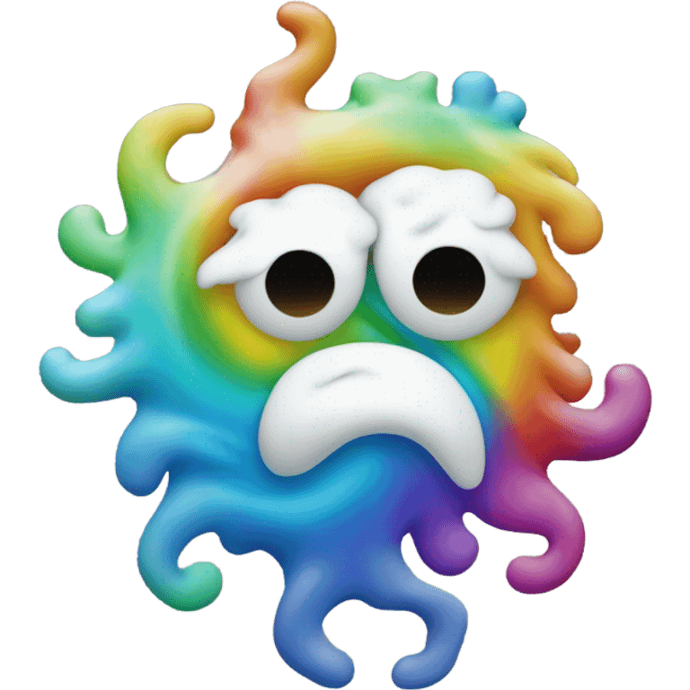 A rainbow yeti poop swirl emoji emoji