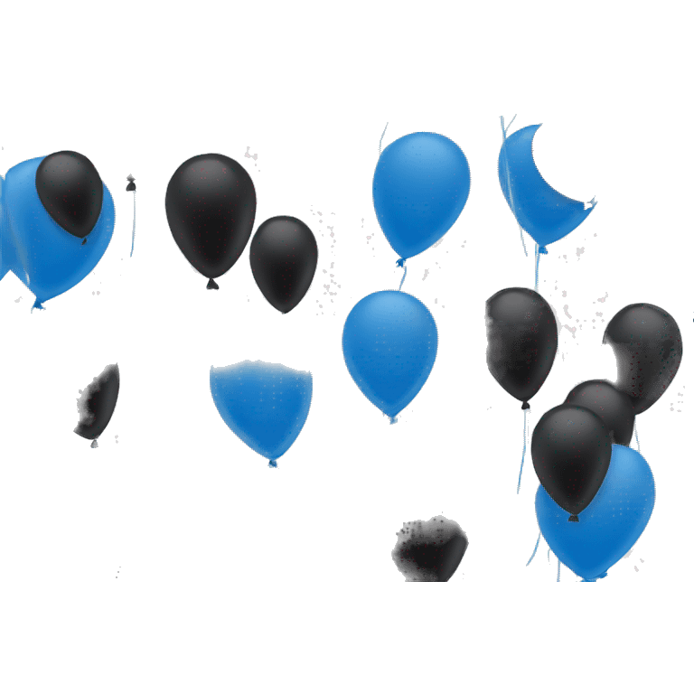 Blue and black balloons  emoji