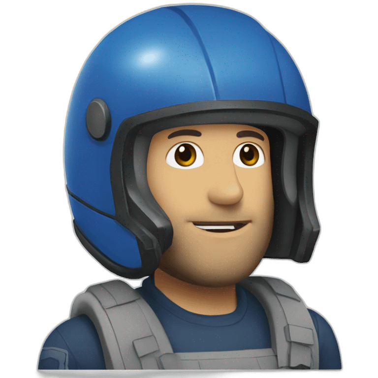 The jason-statham in the blue helmet emoji