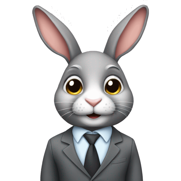 Rabbit dressed for work emoji