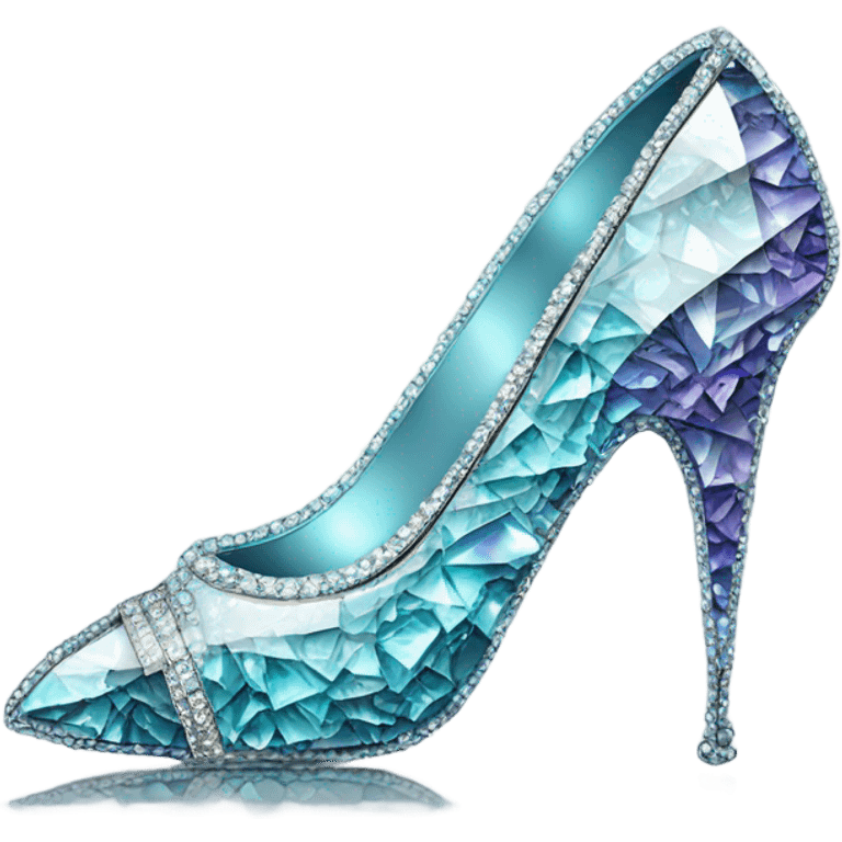 Gemstone glass high heel emoji