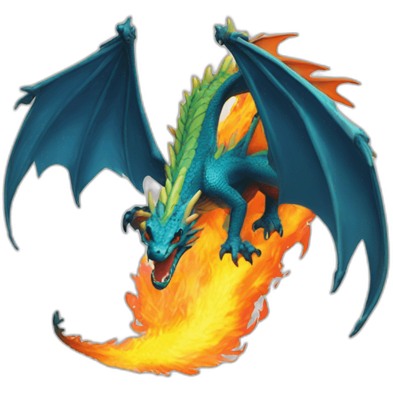 fire spitting dragon emoji