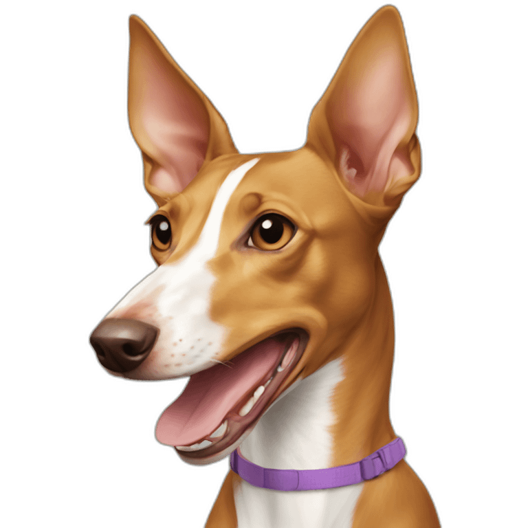 Podenco with a tanga in her mouth emoji