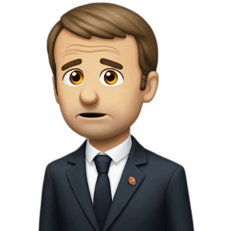 Emmanuel Macron triste emoji