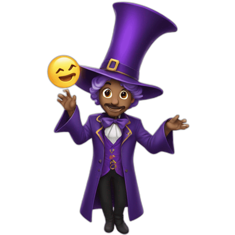 A purple magician emoji