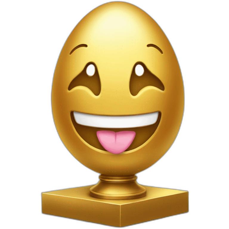 smiling golden egg on a pedestal emoji