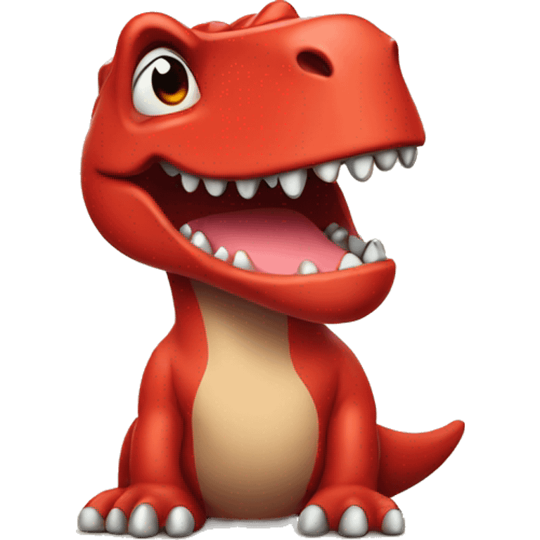 cute red t-rex  emoji