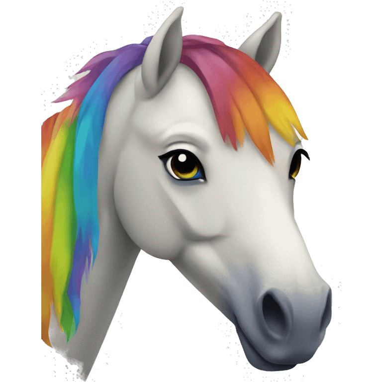 Rainbow horse emoji