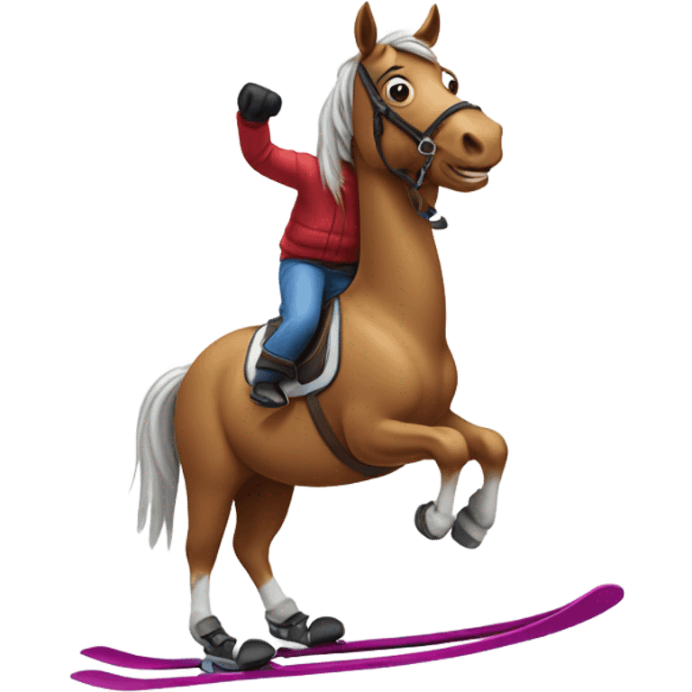 Horse on skis emoji