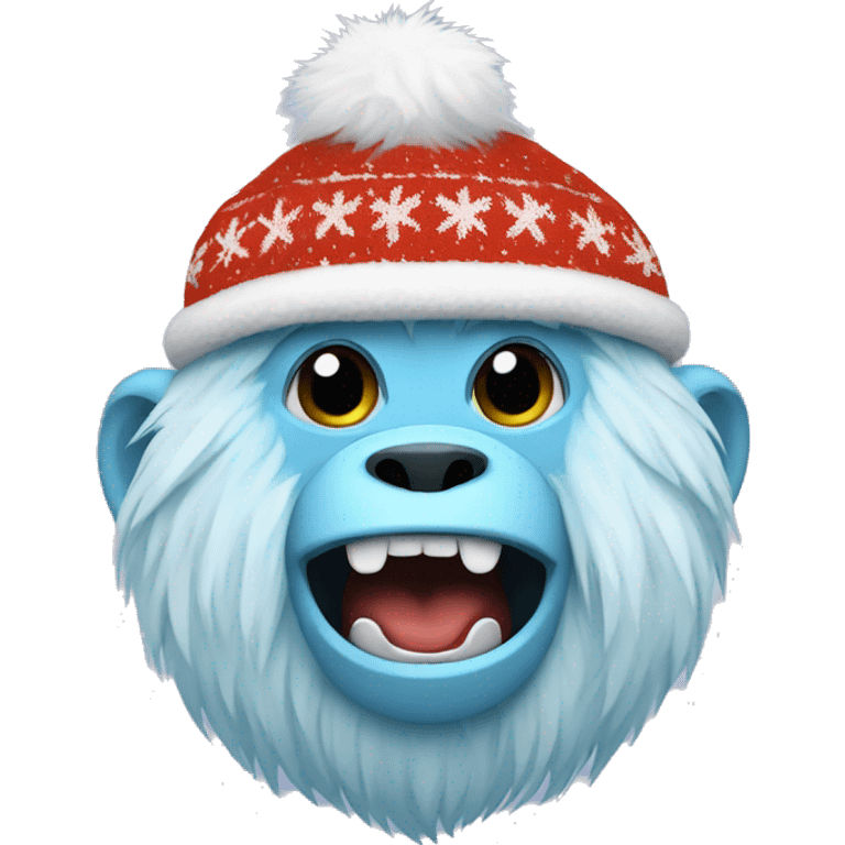 yeti with a christmas sweater on emoji