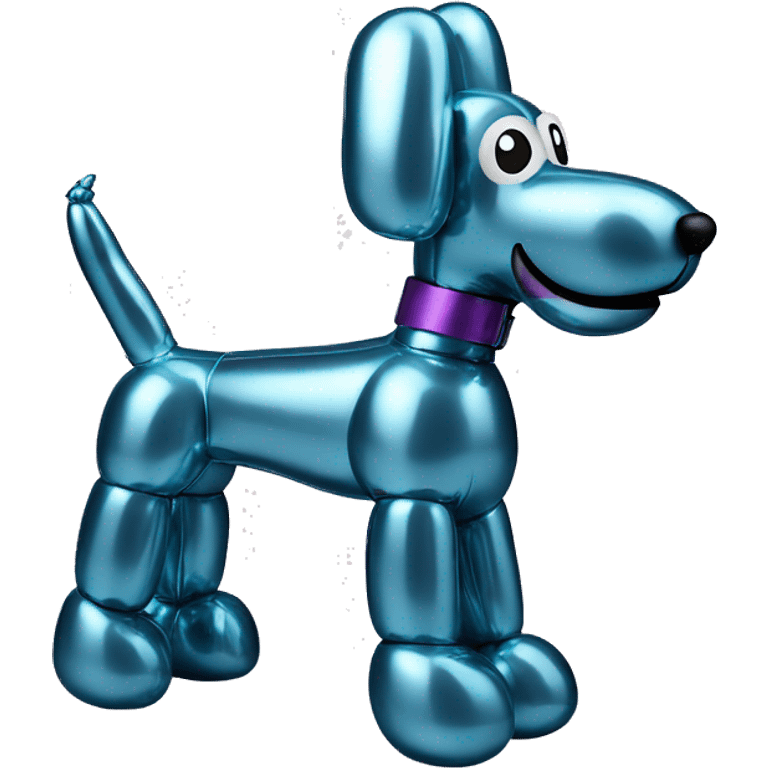 Metallic balloon dog emoji