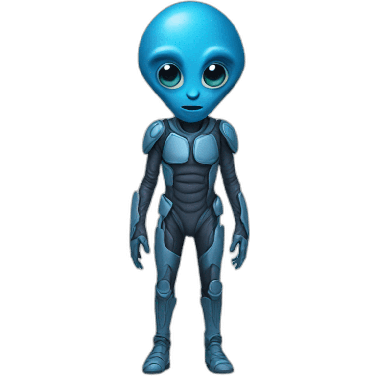 flat alien blue emoji