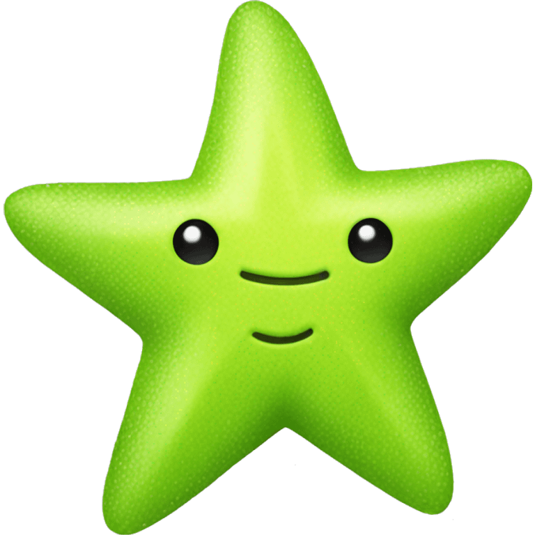 Lime color star with white mini wing emoji