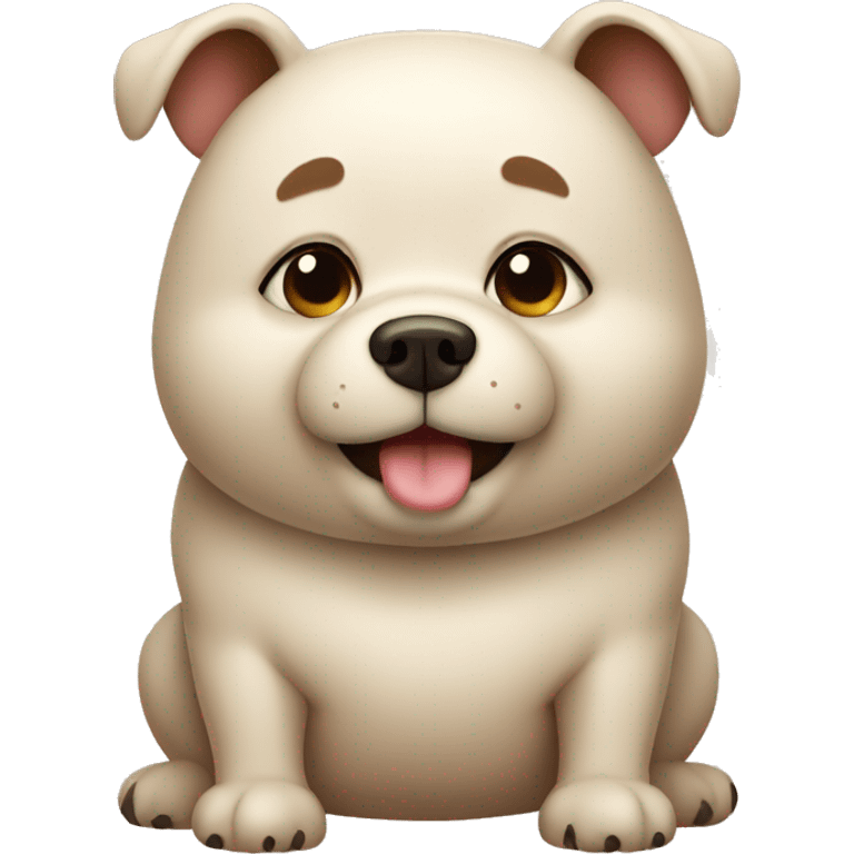 chubby bear dog with a belly emoji